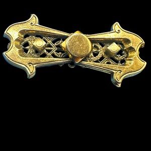 Vintage Freirich Victorian Revival Gold Tone Brooch